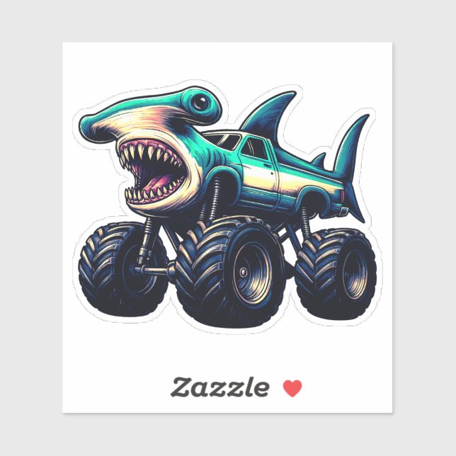 Hammerhead Shark Monster Truck  (Sheet)