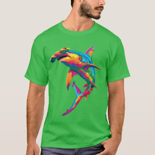 Hammerhead Shark Ocean Animal Popart funny T-Shirt