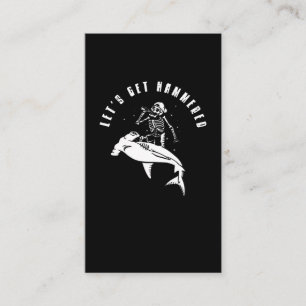 Hammerhead Shark Party Funny Beer Drinking Humour Business Card