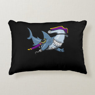 Hammerhead Shark Pirate Ocean Decorative Cushion