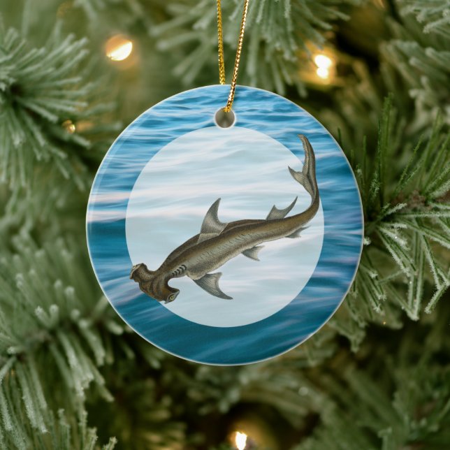 Hammerhead Shark Sea Life Ceramic Tree Decoration (Tree)