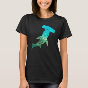 Hammerhead Shark Silhouette Earth Day And Ocean We T-Shirt