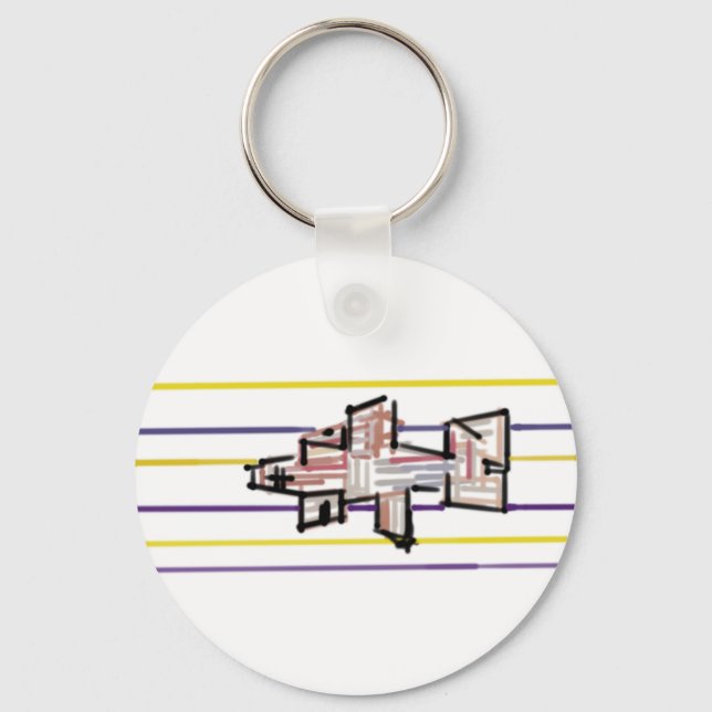 Hammerhead shark Summer joy Key Ring (Front)