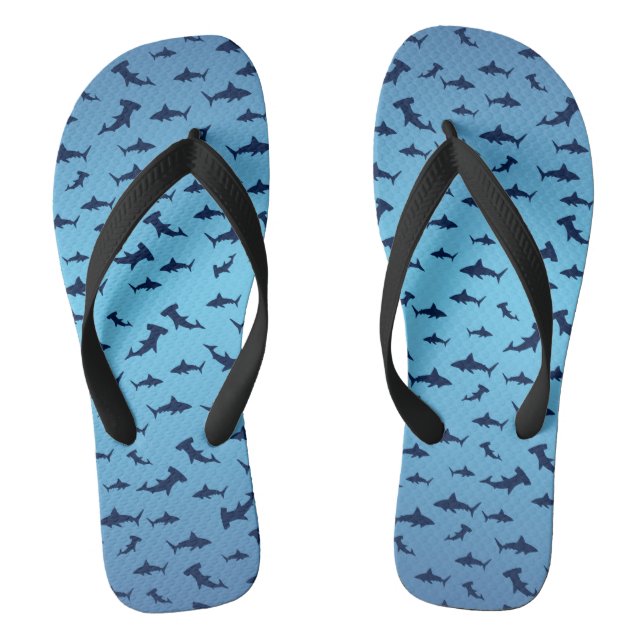 Hammerhead Sharks Flip Flops (Footbed)