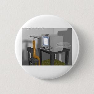 Hammering @ The PC Funny Gifts & Tees 6 Cm Round Badge