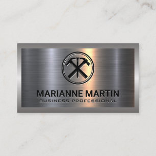Hammers and Nail   Construction   Industrial Business Card