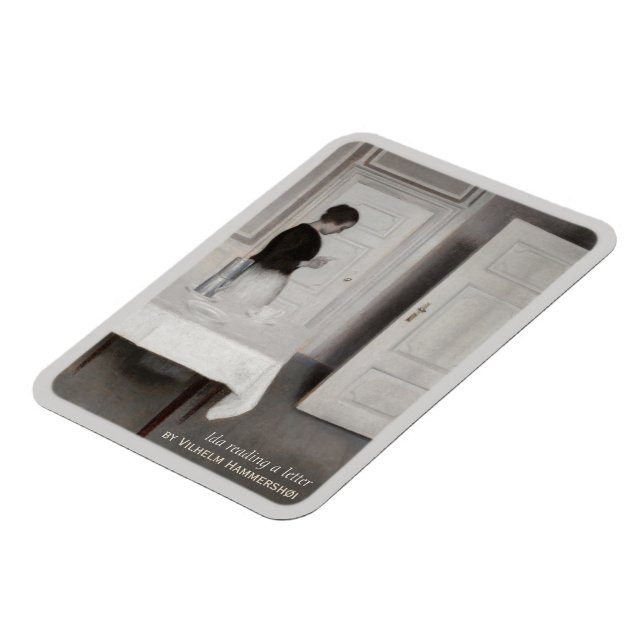 Hammershøi Ida reading CC0699 Fridge Art Magnet (Left Side)