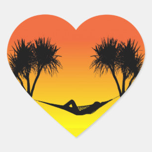 Hammock Heart Sticker