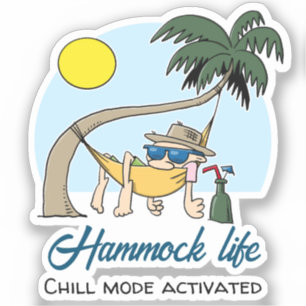 Hammock Life Chill Mode Activated Funny Cartoon