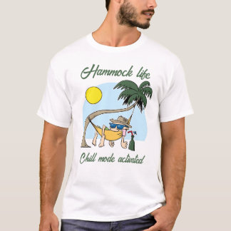 Hammock Life Chill Mode Activated Funny Cartoon T-Shirt
