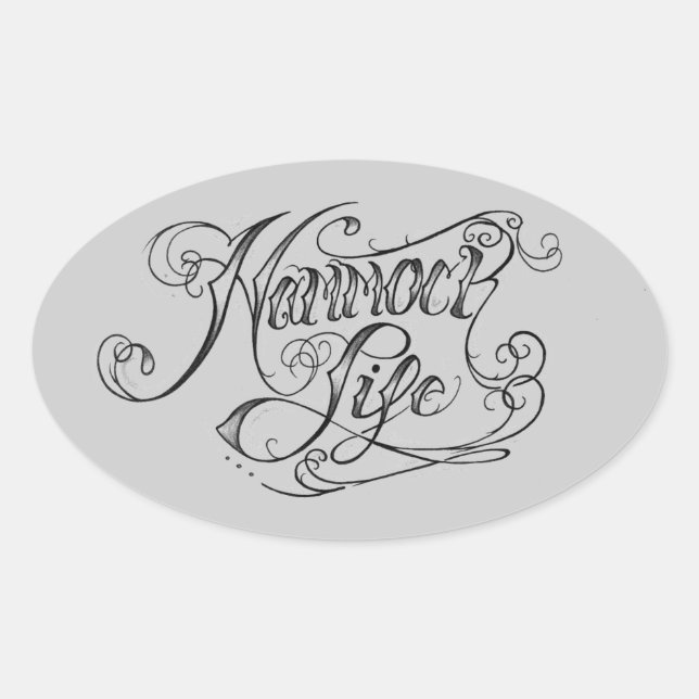 Hammock Life Oval sticker (Front)