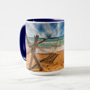 Hammock on a Tropical Beach Resort Mug