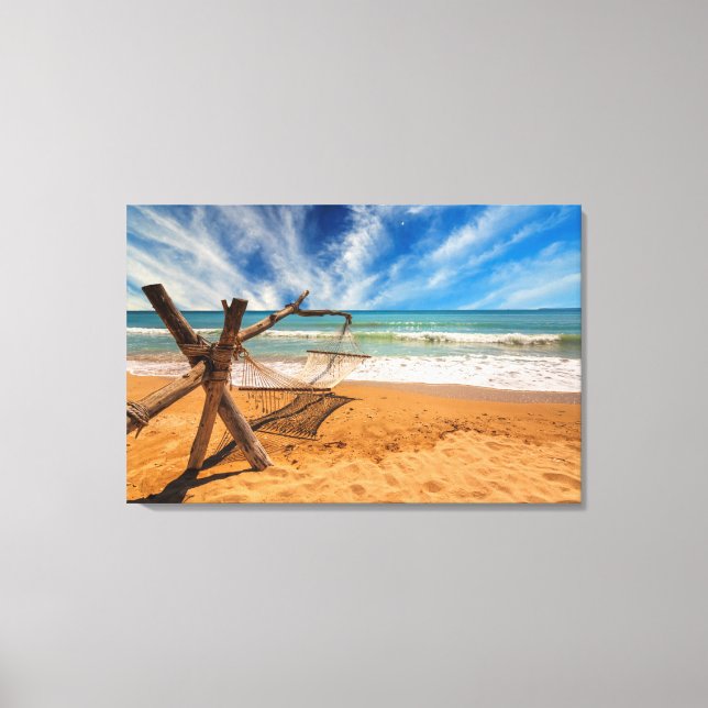 Hammock on a Tropical Beach Resort | Thailand Canvas Print (Front)