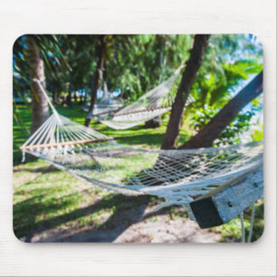 Hammock on the beach, Fiji Mouse Mat
