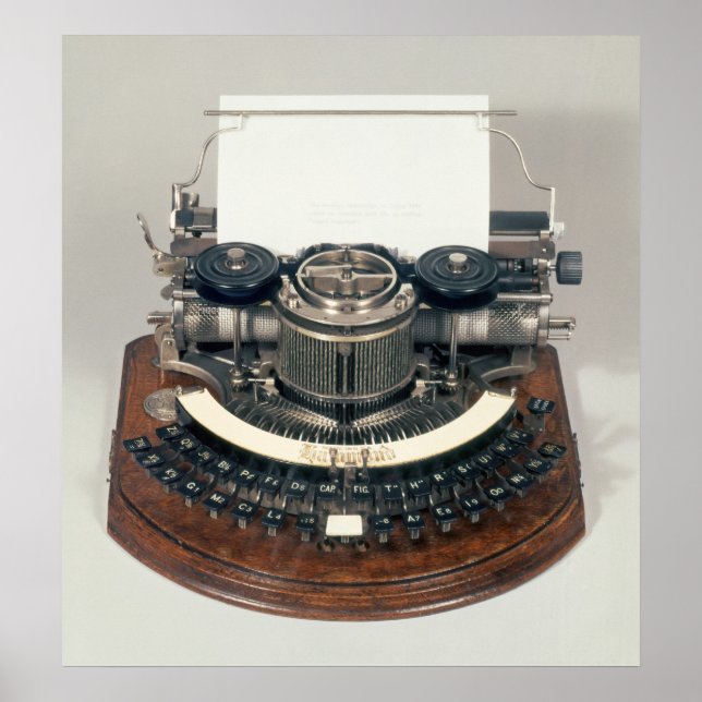 Hammond typewriter, with the ideal keyboard poster (Front)