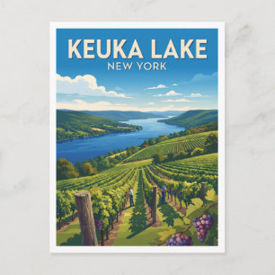 Hammondsport and Keuka Lake Wine Country New York Postcard