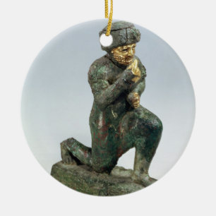 Hammurabi, king of Babylon, praying before a sacre Ceramic Tree Decoration