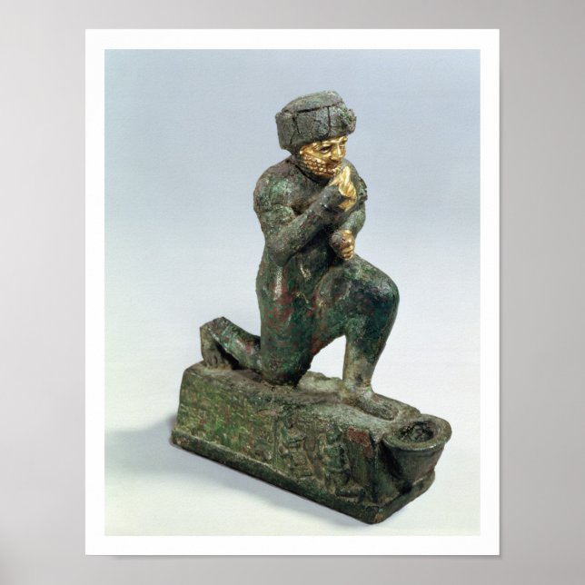 Hammurabi, king of Babylon, praying before a sacre Poster (Front)