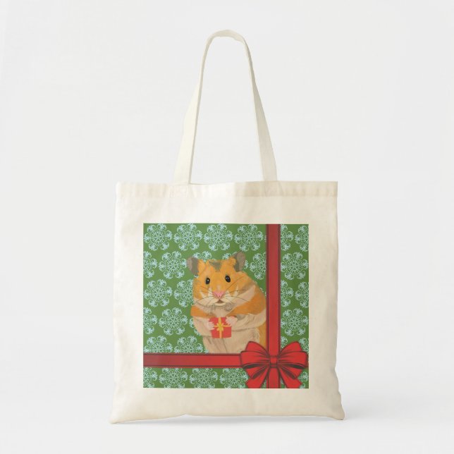 Hammy Christmas Hamster Christmas Tote Bag (Front)