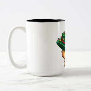 Hammy Christmas Tree Cuteness Two-Tone Coffee Mug