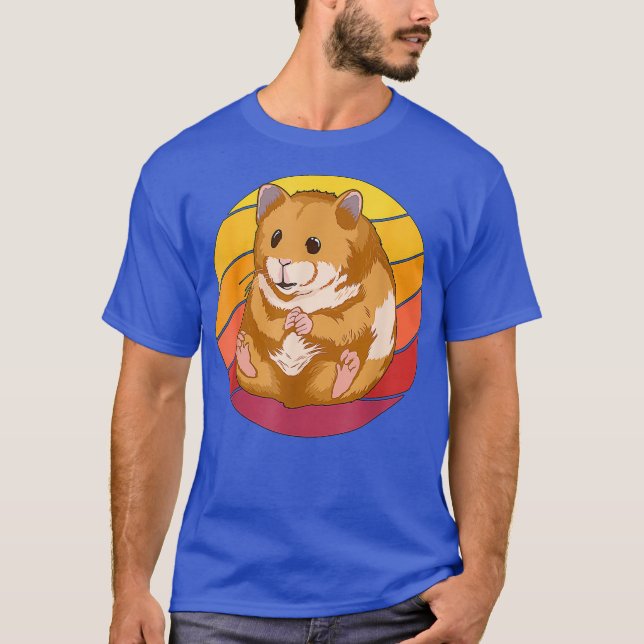 Hammy Retro Sunset Hamster T-Shirt (Front)