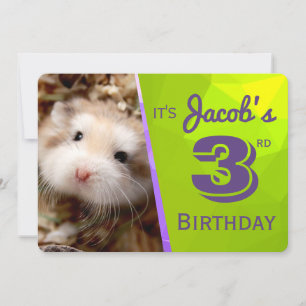 HammyVille - Cute Hamster Birthday Invitation Card