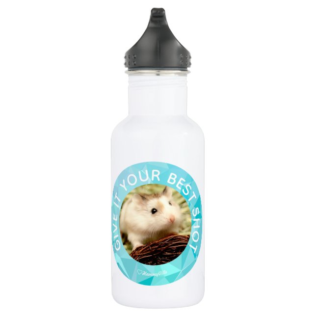 Hammyville - Cute Hamster Customised Your Own 532 Ml Water Bottle (Right)