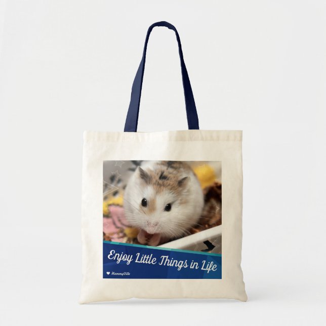 Hammyville - Cute Hamster Enjoy Little Things Tote Bag (Front)