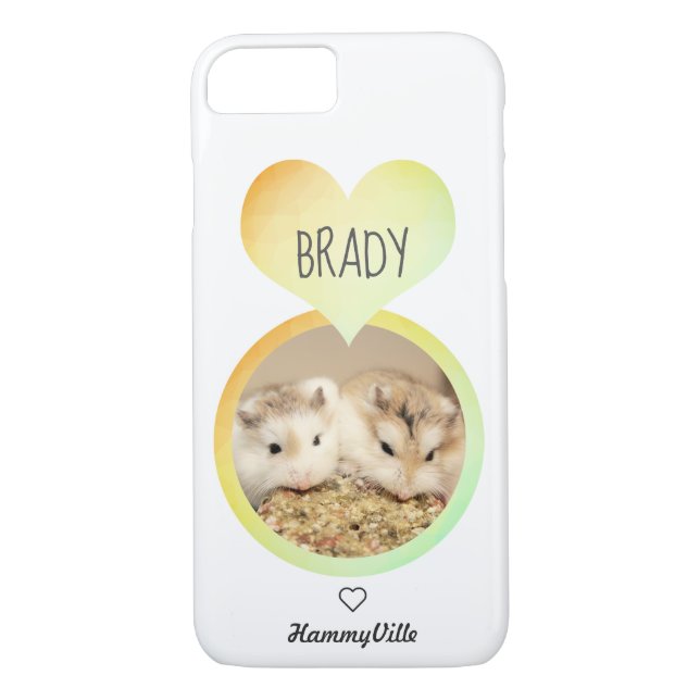 Hammyville - Cute Hamster Heart Case-Mate iPhone Case (Back)