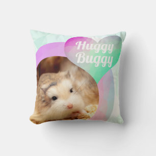 HammyVille - Cute Hamster Heart Huggy Buggy Cushion