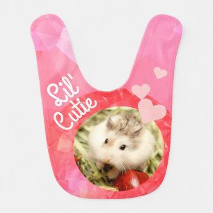 HammyVille - Cute Hamster Hot Pink Geometric Bib