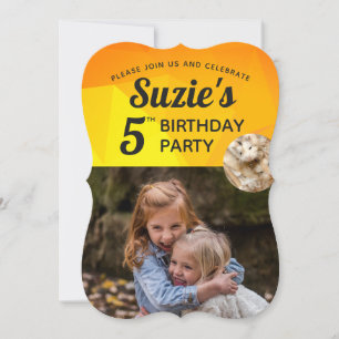 Hammyville - Cute Hamster Vibrant Personalise Invitation