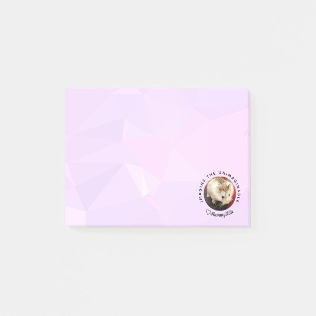 HammyVille - Cute Hamster with Motivational Quote Post-it Notes (Front)