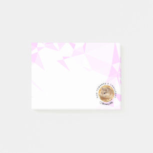 HammyVille - Cute Hamster with Motivational Quote Post-it Notes