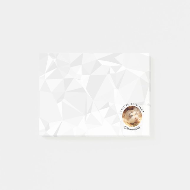 HammyVille - Cute Hamster with Motivational Quote Post-it Notes (Front)