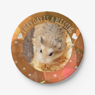 Hammyville - Cute Robo Hamster Blessing Paper Plate