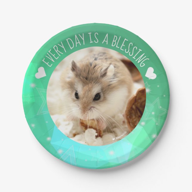 Hammyville - Cute Robo Hamster Blessing Paper Plate (Front)