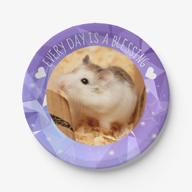 Hammyville - Cute Robo Hamster Blessing Paper Plate (Front)