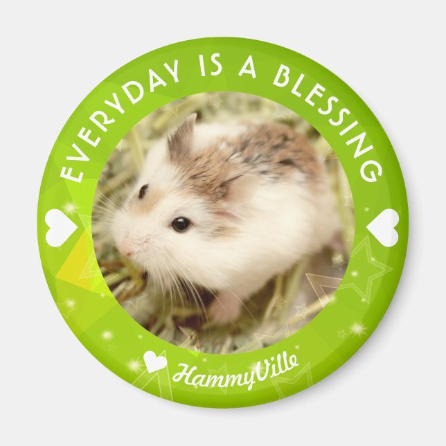 Hammyville - Cute Robo Hamster Magnet (Front)