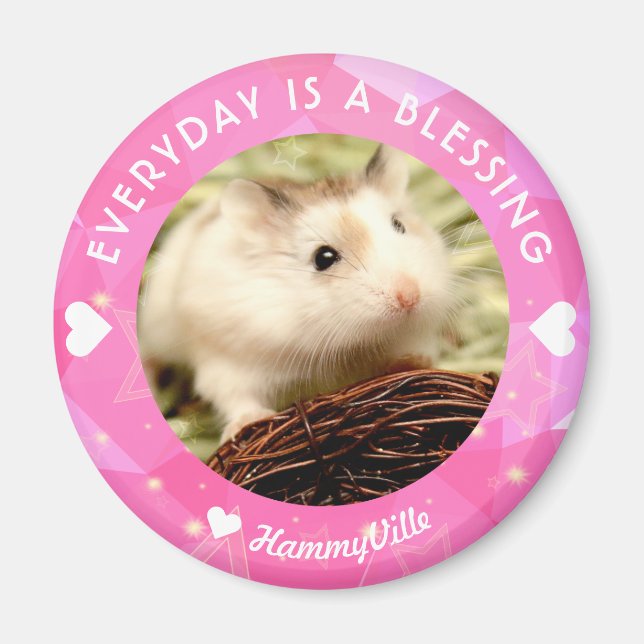 Hammyville - Cute Robo Hamster Magnet (Front)