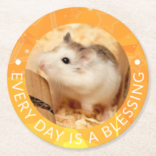 Hammyville - Cute Robo Hamster Round Paper Coaster