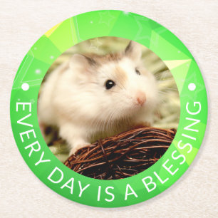 Hammyville - Cute Robo Hamster Round Paper Coaster