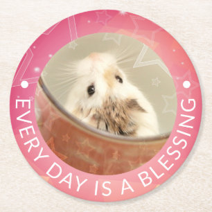 Hammyville - Cute Robo Hamster Round Paper Coaster