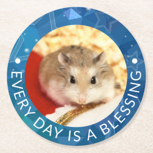 Hammyville - Cute Robo Hamster Round Paper Coaster