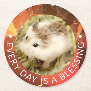 Hammyville - Cute Robo Hamster Round Paper Coaster