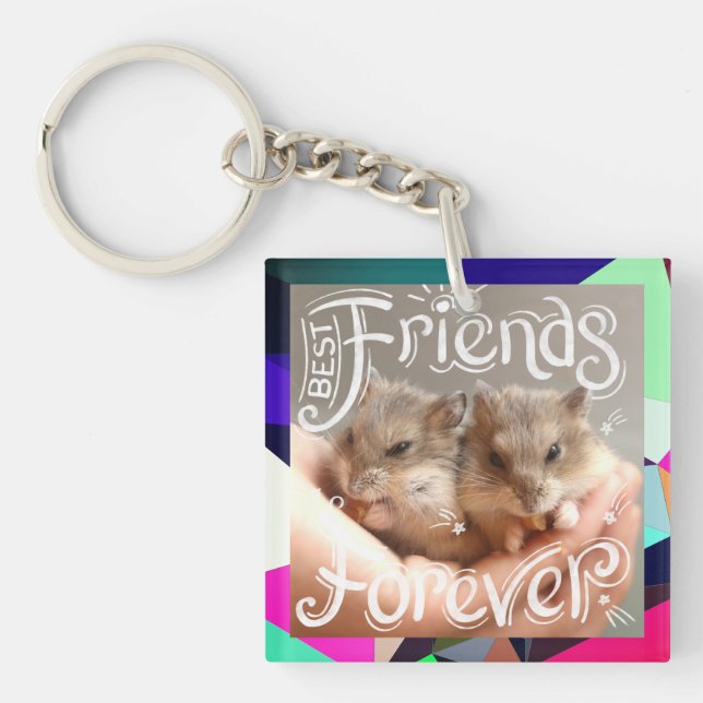 Hammyville - Hamster Best Friends Forever Key Ring (Front)