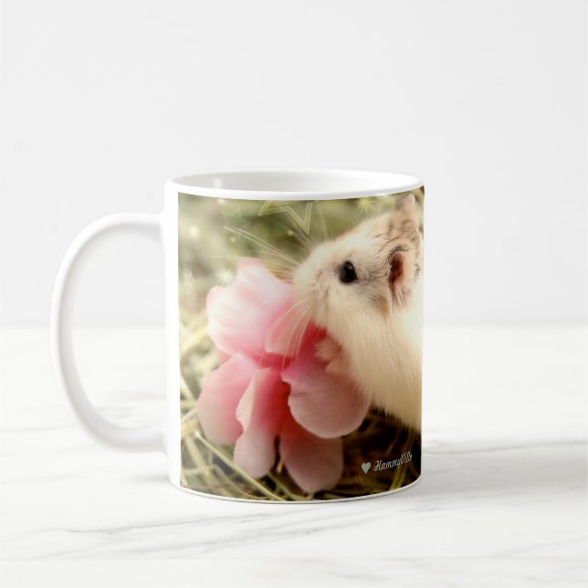 Hammyville - Hamster Flower Love Coffee Mug (Left)