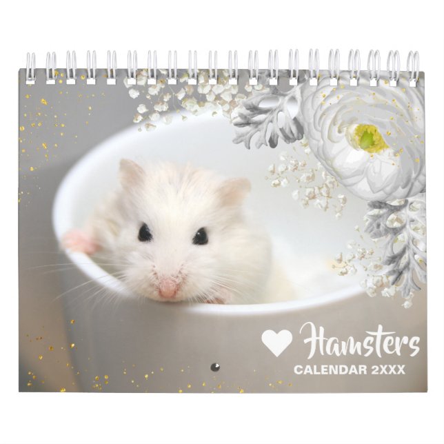 Hammyville - Motivation Cute Hamster with Flowers Calendar (Cover)