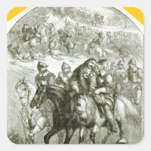 Hampden Wounded at Chalgrove Field Square Sticker