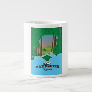 Hampshire England vintage travel poster. Large Coffee Mug